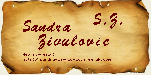 Sandra Živulović vizit kartica
